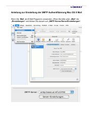 Anleitung zur Einstellung der SMTP Authentifizierung Mac OS X Mail