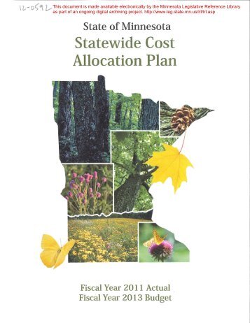 Statewide Cost Allocation Plan - Minnesota State Legislature