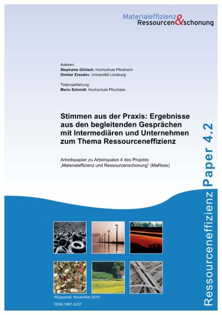 MaRess_AP4_11.pdf - Publication Server of the Wuppertal Institute ...