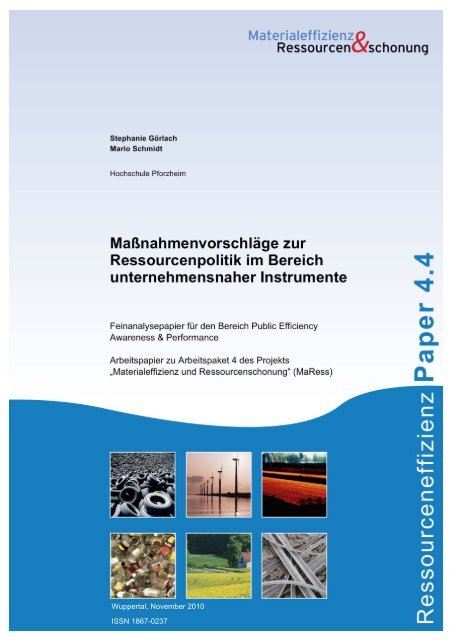 MaRess_AP4_11.pdf - Publication Server of the Wuppertal Institute ...