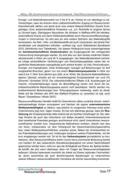 MaRess_AP4_11.pdf - Publication Server of the Wuppertal Institute ...