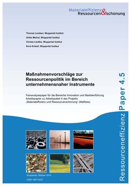 MaRess_AP4_11.pdf - Publication Server of the Wuppertal Institute ...