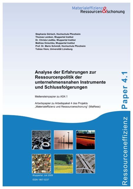 MaRess_AP4_11.pdf - Publication Server of the Wuppertal Institute ...