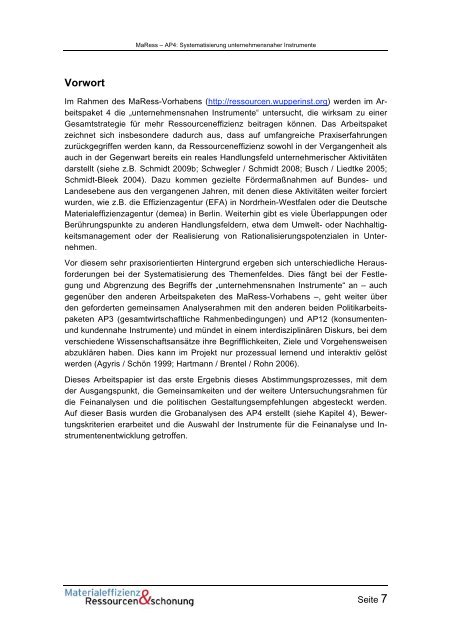 MaRess_AP4_11.pdf - Publication Server of the Wuppertal Institute ...