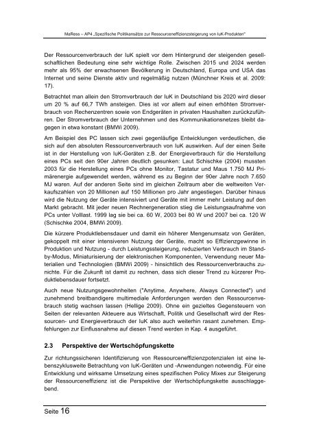 MaRess_AP4_11.pdf - Publication Server of the Wuppertal Institute ...