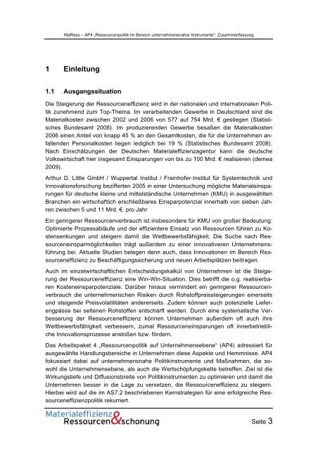 MaRess_AP4_11.pdf - Publication Server of the Wuppertal Institute ...