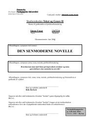 DEN SENMODERNE NOVELLE - Simon Skov Fougt