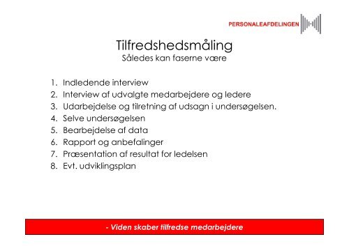 hente vores folder om tilfredshedsmålinger - Personaleafdelingen