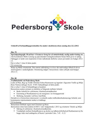 Referat af møde 22.2.2012 - Pedersborg Skole