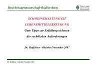 Schweinehaltung ist Lebensmittelerzeugung! von OVR Dr. Kurt ...