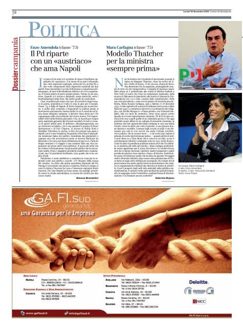 campania/direzione/01 ... 30/11/09 - Corriere del ...