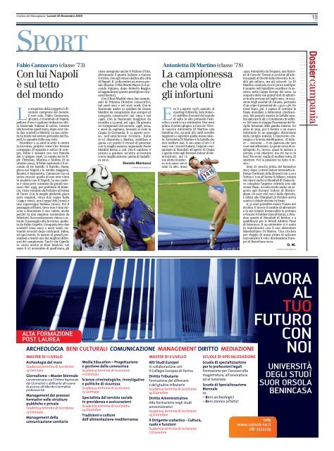 campania/direzione/01 ... 30/11/09 - Corriere del ...