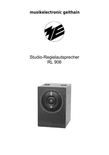 Studio-Regielautsprecher RL 906 - Claus Bücher Audio