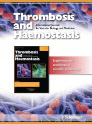 Thrombosis and Haemostasis