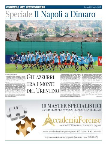 gli azzurri tra i monti del trentino - Corriere del Mezzogiorno ...