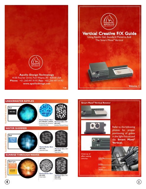 Vertical Creative F/X Guide - Apollo Design Technology