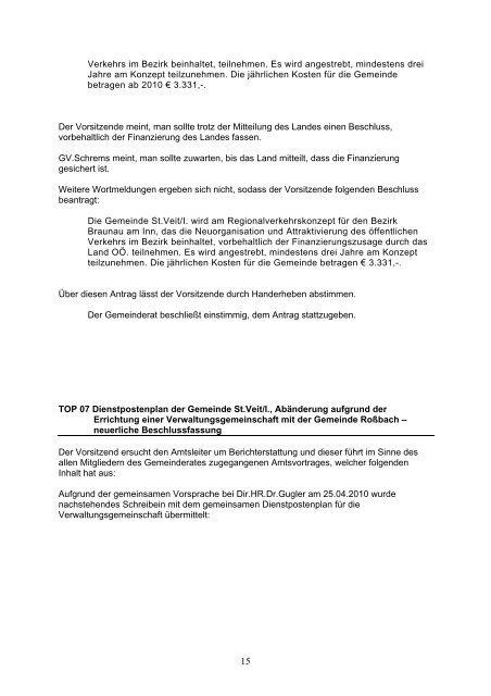 Verhandlungsschrift 4-2010 - Gemeinde St. Veit/Innkreis