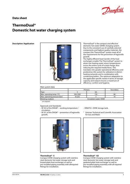 ThermoDual® Domestic hot water charging system - Danfoss Heating