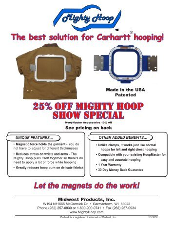 Mighty Hoop Price Sheet