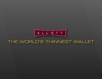 ALL-ETT Thin Wallets... Made in USA
