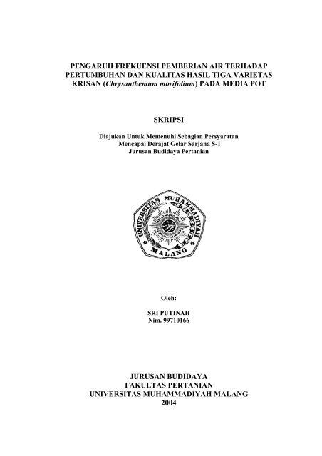 Skripsi Pertanian Pdf Ide Judul Skripsi Universitas