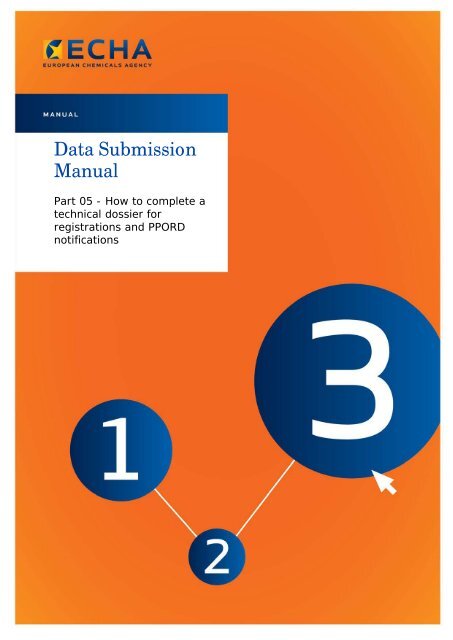 Data Submission Manual 5: How to complete a - ECHA - Europa