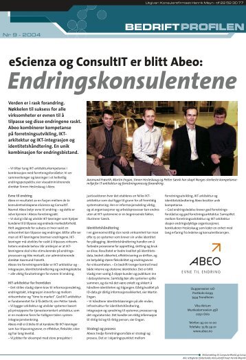 eScienza og ConsultIT er blitt Abeo: - Bedriftprofilen