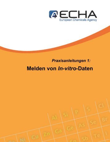 Praxisanleitungen 1: Melden von In-vitro-Daten - ECHA - Europa