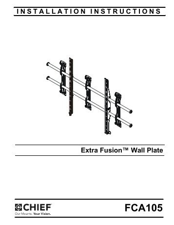 FCA105 INSTALLATION INSTRUCTIONS - Chief