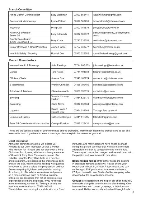 February 2013.indd - The Pony Club Branches