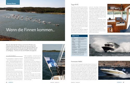 Wenn die Finnen kommen… - marina.ch - das nautische Magazin ...