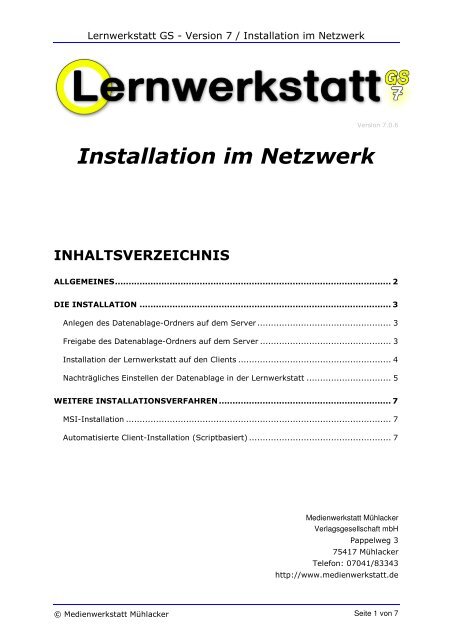 Netzwerk Lernwerkstatt 7