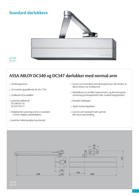 ASSA ABLOY dørlukkere - ASSA ABLOY Danmark A/S