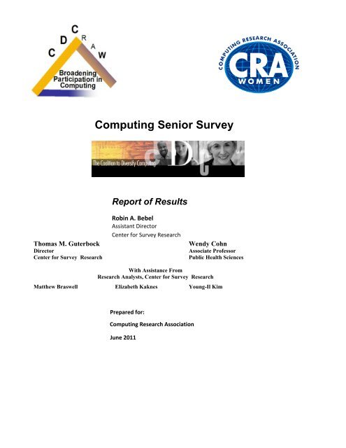 Computing Senior Survey - Computing Research Association