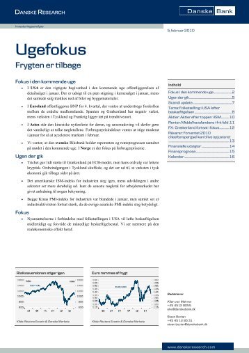 Ugefokus - Danske Analyse - Danske Bank