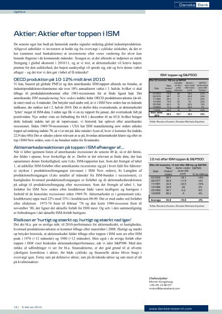 Ugefokus - Danske Analyse - Danske Bank