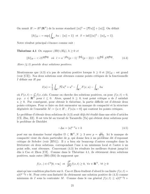 Méthodes Variationnelles et Applications `a Quelques Probl`emes d ...