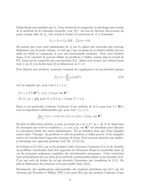 Méthodes Variationnelles et Applications `a Quelques Probl`emes d ...