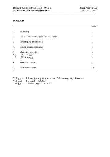 132 kV Notat om kabling Storebru (pdf) - Statnett