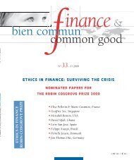 ETHICS IN FINANCE: SURVIVING THE CRISIS ETHICS IN ...