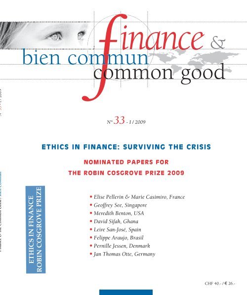 ETHICS IN FINANCE: SURVIVING THE CRISIS ETHICS IN ...
