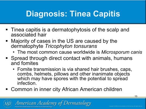 Pediatric Cutaneous Fungal Infections - Dermatology