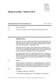 Oplæg til indlæg – Vejforum 2012