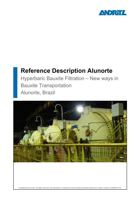 Reference Description Alunorte - Andritz