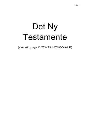 Det Ny Testamente