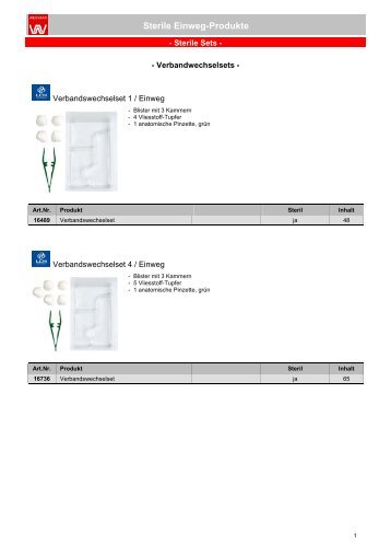 Sterile Einweg-Produkte