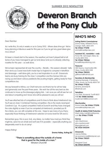 Deveron Branch of the Pony Club - The Pony Club Branches