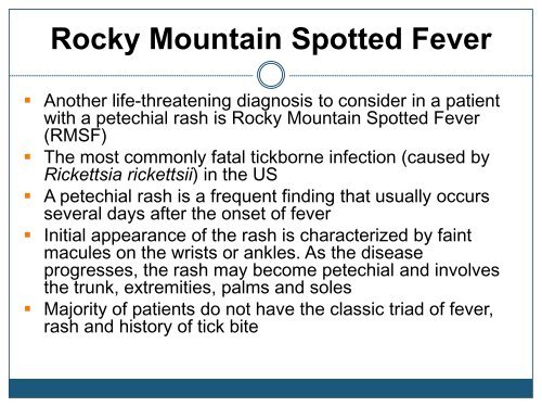 Rocky Mountain Spotted Fe