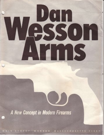 1975 Dan Wesson Brochure - Dan Wesson Collector's Association