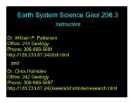 Earth System Science Geol 206.3